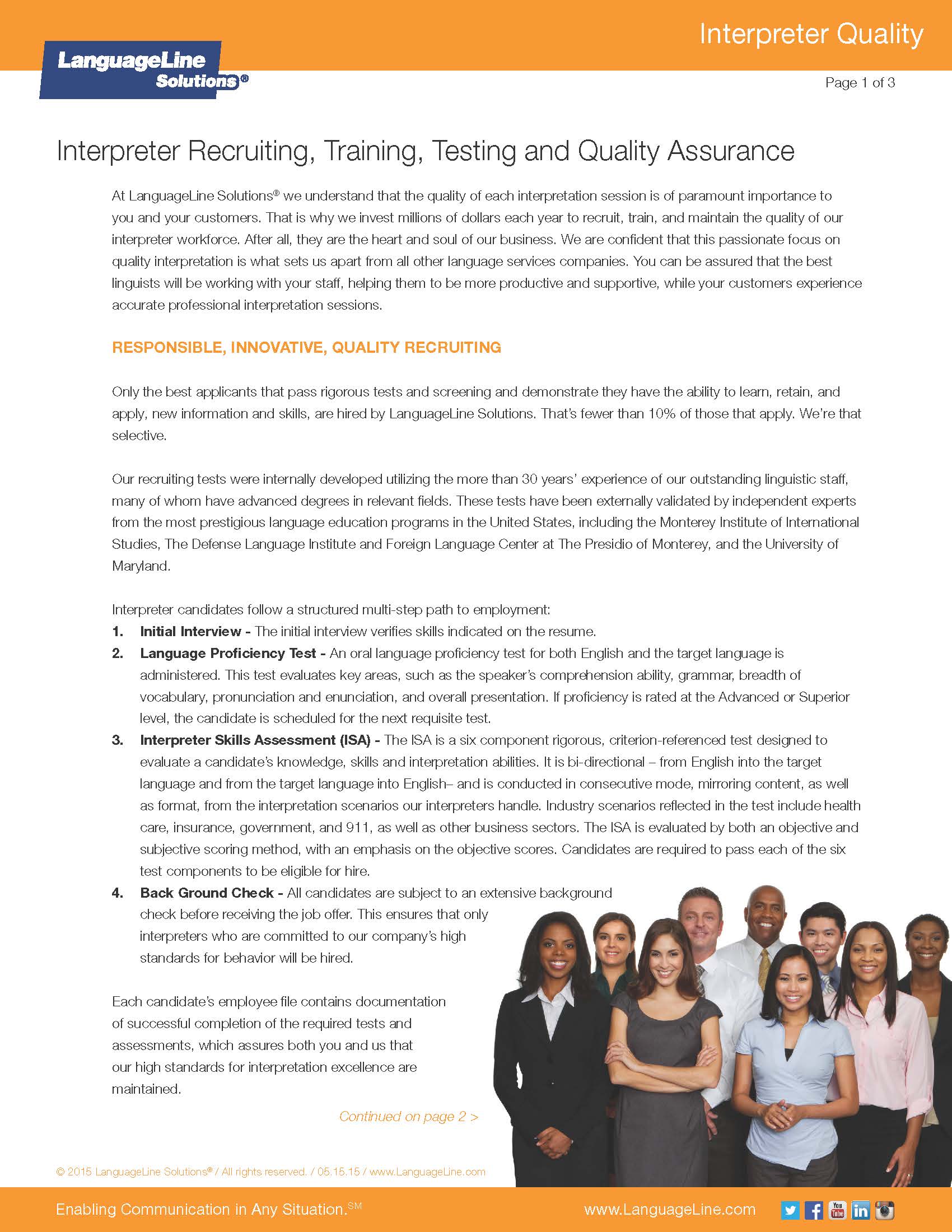 Interpreter Qualifications